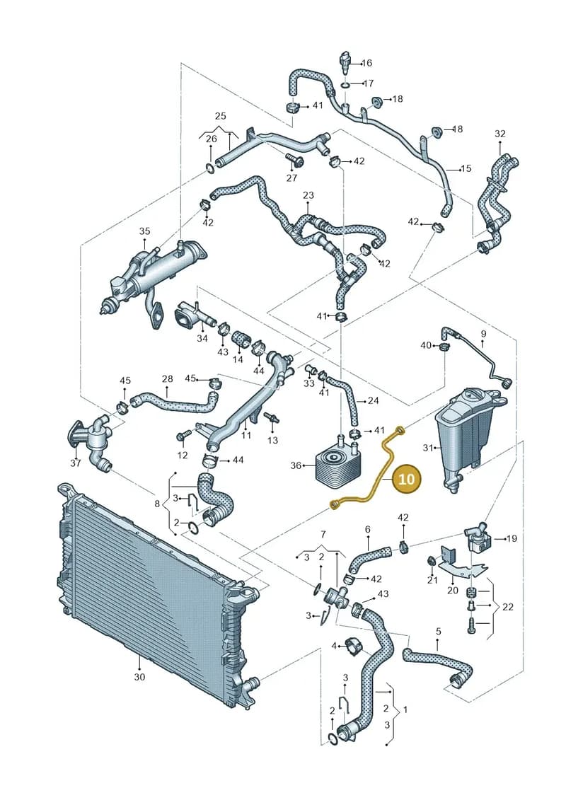 8R0121081M — Audi Q5 qu. 2.0 TDI (2008-2012) diagram 636121410, position 10