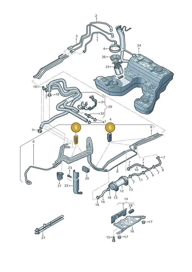 8R0201190E — Audi A8 (2013-2018) diagram 696201250, position 5