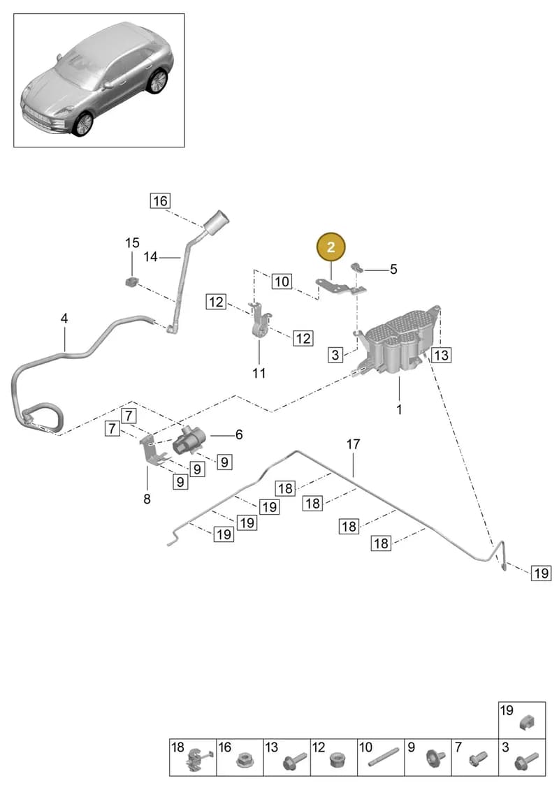 8R0201827A — Porsche Macan (2018-2022) diagram p52201220, position 2