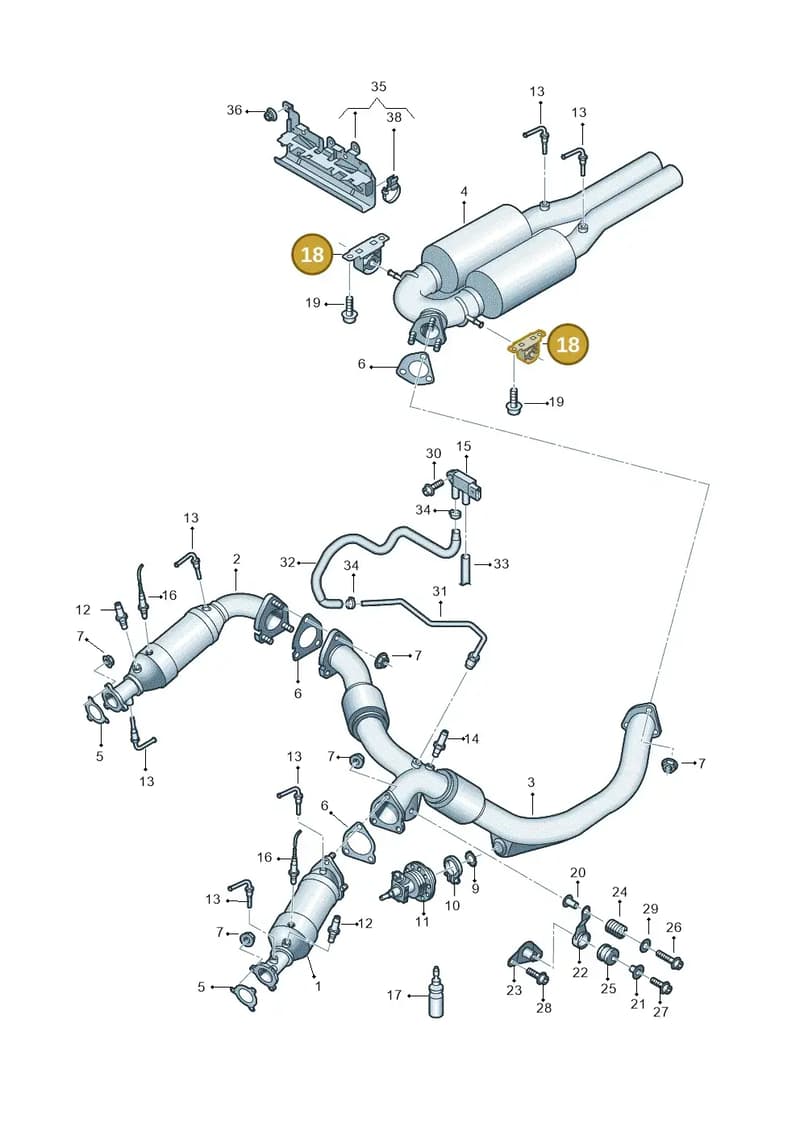 8R0253099 — Audi A8 (2013-2018) diagram 771253650, position 18