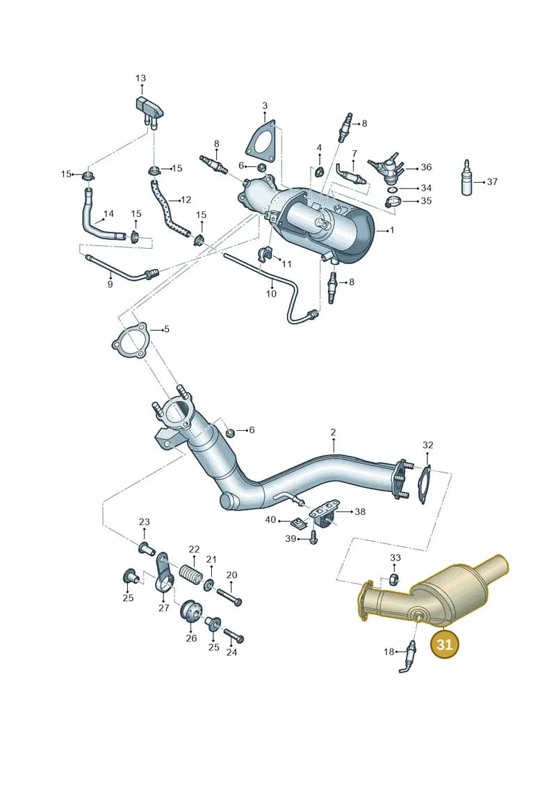 8R0254400X — Audi A7 Sportback (2014-2018) diagram 751253590, position 31