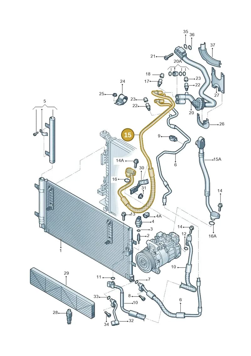 8R0260707J — Audi Q5 (2009-2018) diagram 687260040, position 15