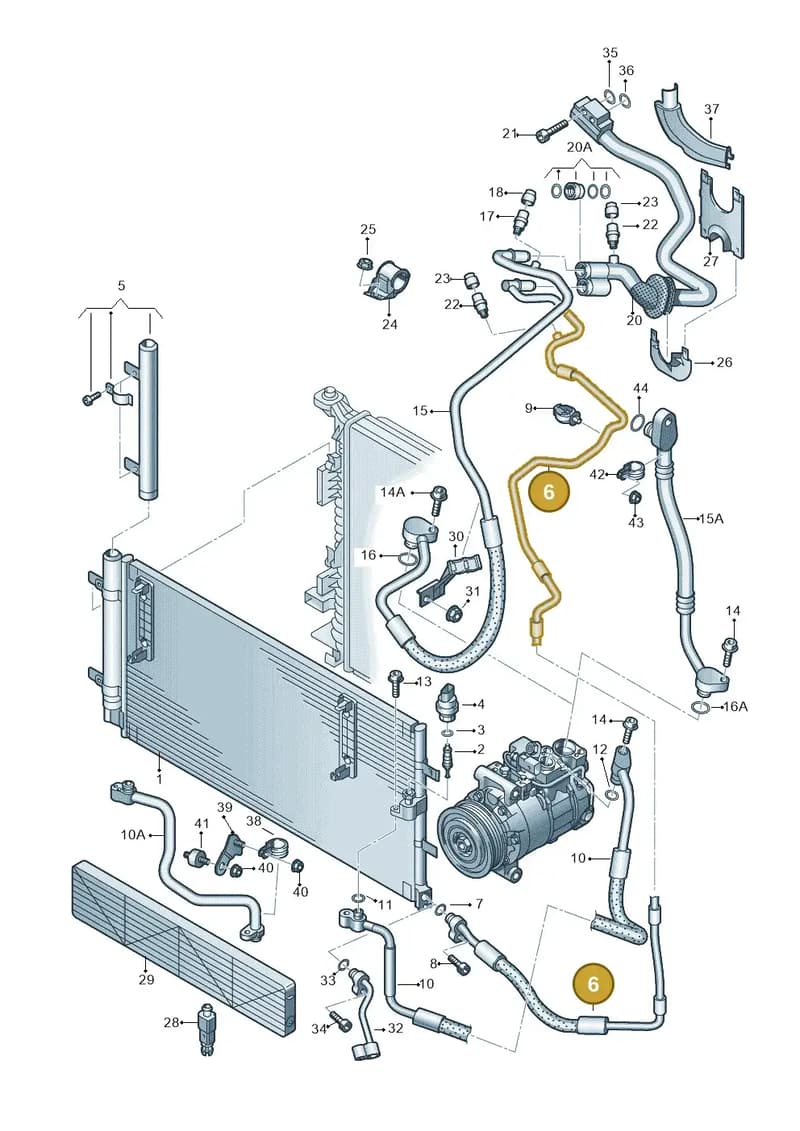 8R0260710J — Audi Q5 qu. 2.0 TDI (2008-2012) diagram 620260400, position 6