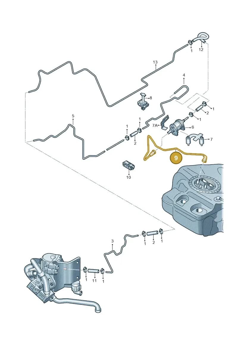 8R0261238A — Audi Q5 (2009-2018) diagram 620261600, position 9