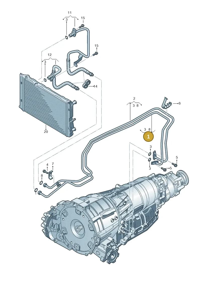 8R0317818AA — Audi Q5 qu. 2.0 TDI (2012-2017) diagram 620317550, position 1