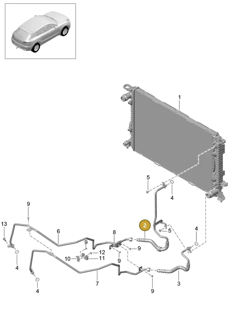 8R0317825P — Porsche Macan (2013-2018) diagram p44360010, position 2
