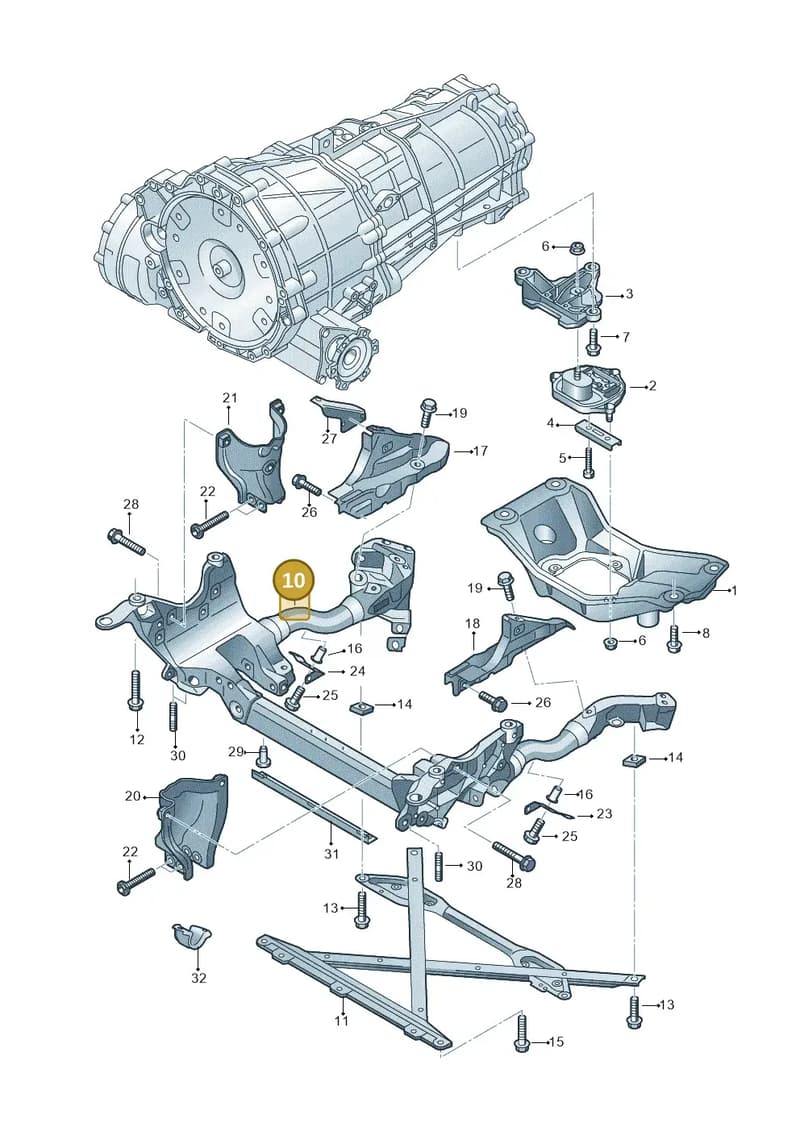8R0399315J — Audi Q5 (2009-2018) diagram 687399030, position 10