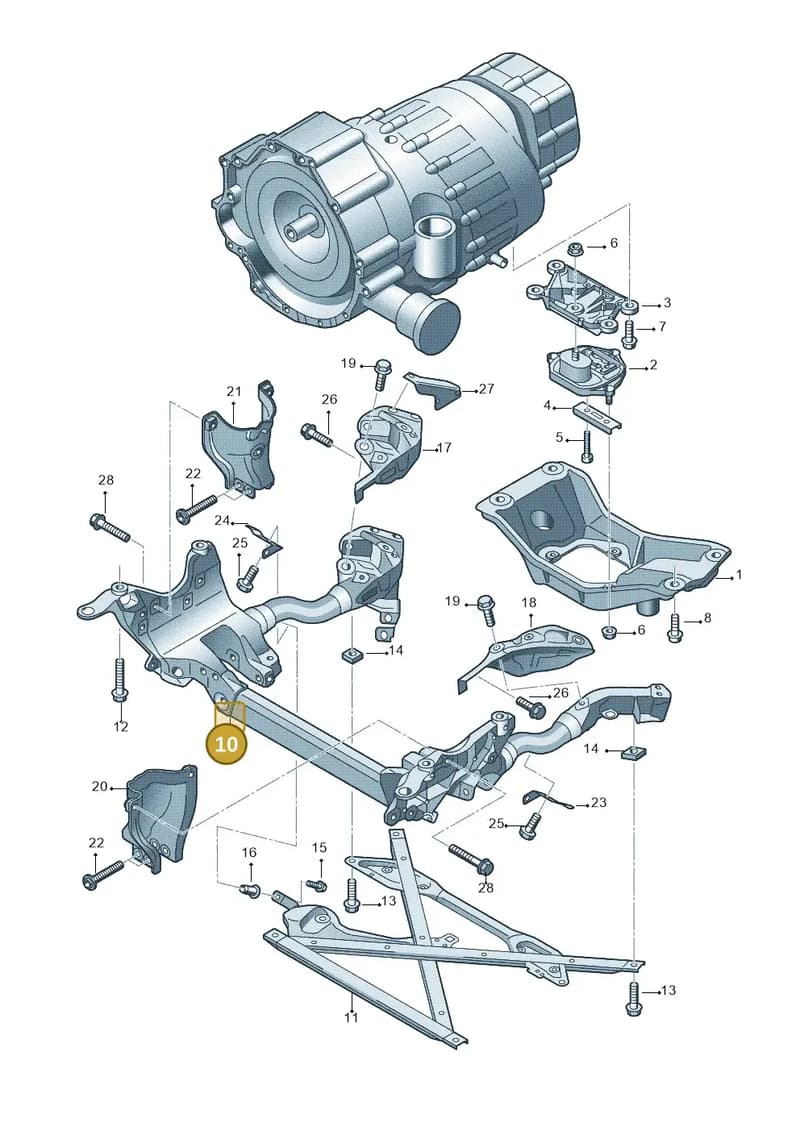 8R0399315K — Audi Q5 qu. 2.0 TDI (2008-2012) diagram 620399600, position 10