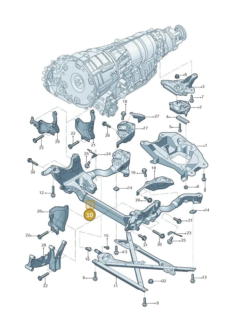 8R0399315K — Audi Q5 (2009-2018) diagram 687399077, position 10
