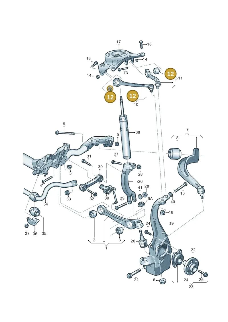 8R0407515 — Audi A4 Av. Allroad (2008-2016) diagram 620407000, position 12
