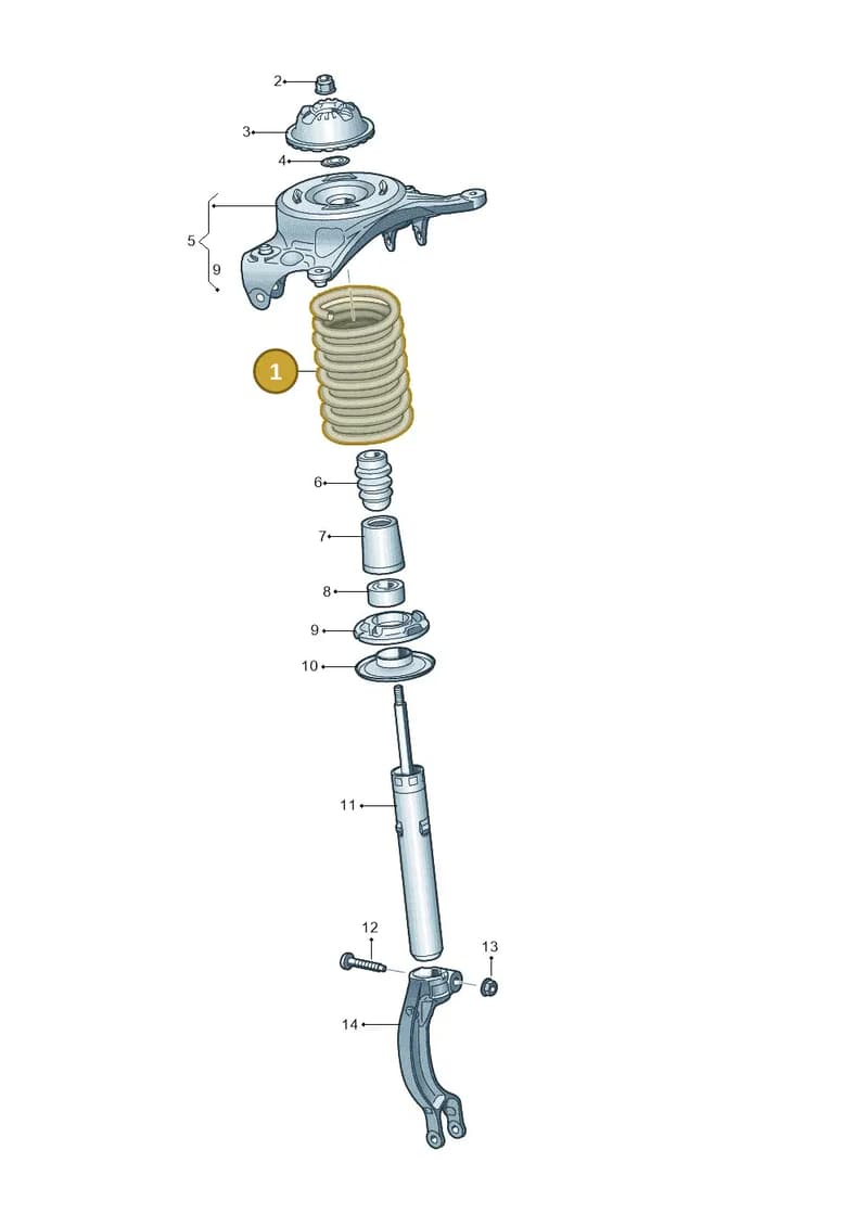 8R0411105BA — Audi Q5 qu. 2.0 TDI (2012-2017) diagram 620411000, position 1