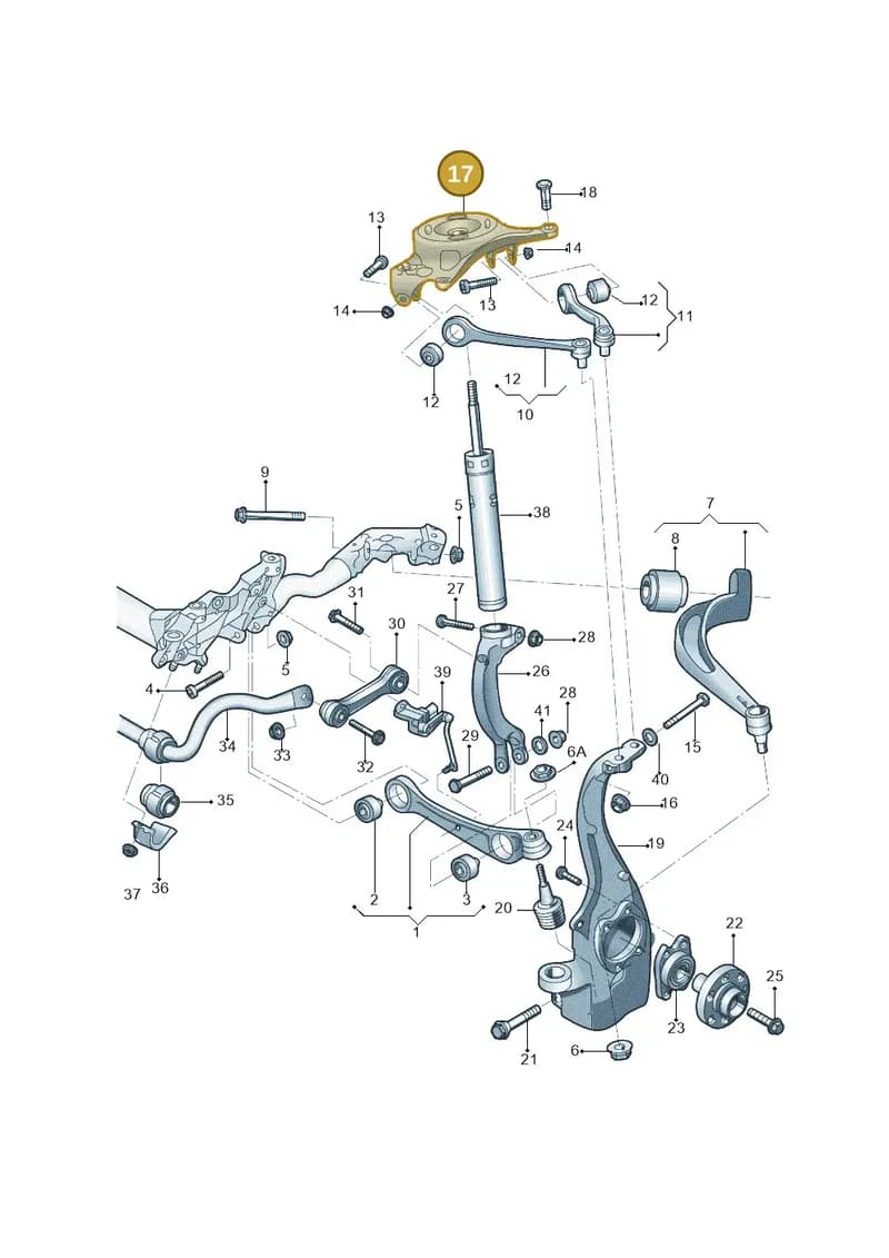 8R0412391A — Audi Q5 (2009-2018) diagram 687407000, position 17