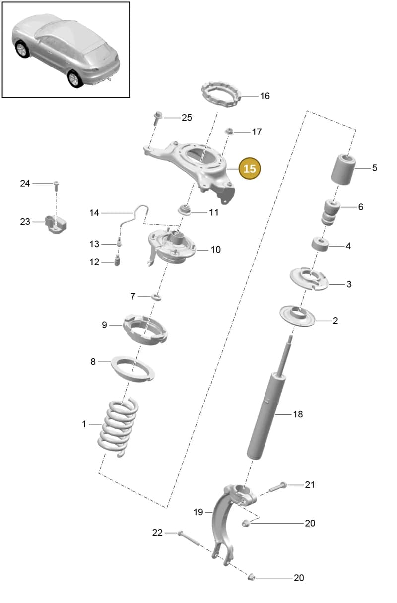 8R0412391A — Porsche Macan (2013-2018) diagram p44402000, position 15