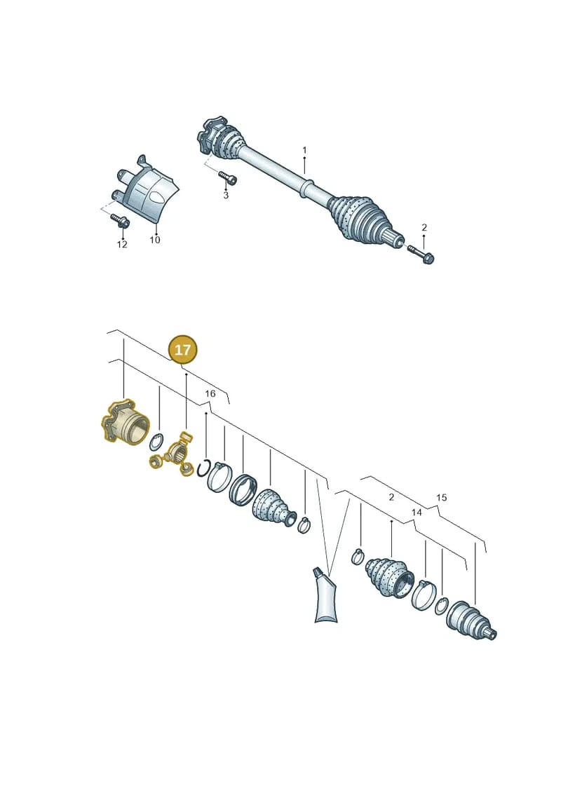 8R0498103 — Audi A6 (2014-2018) diagram 788407200, position 17