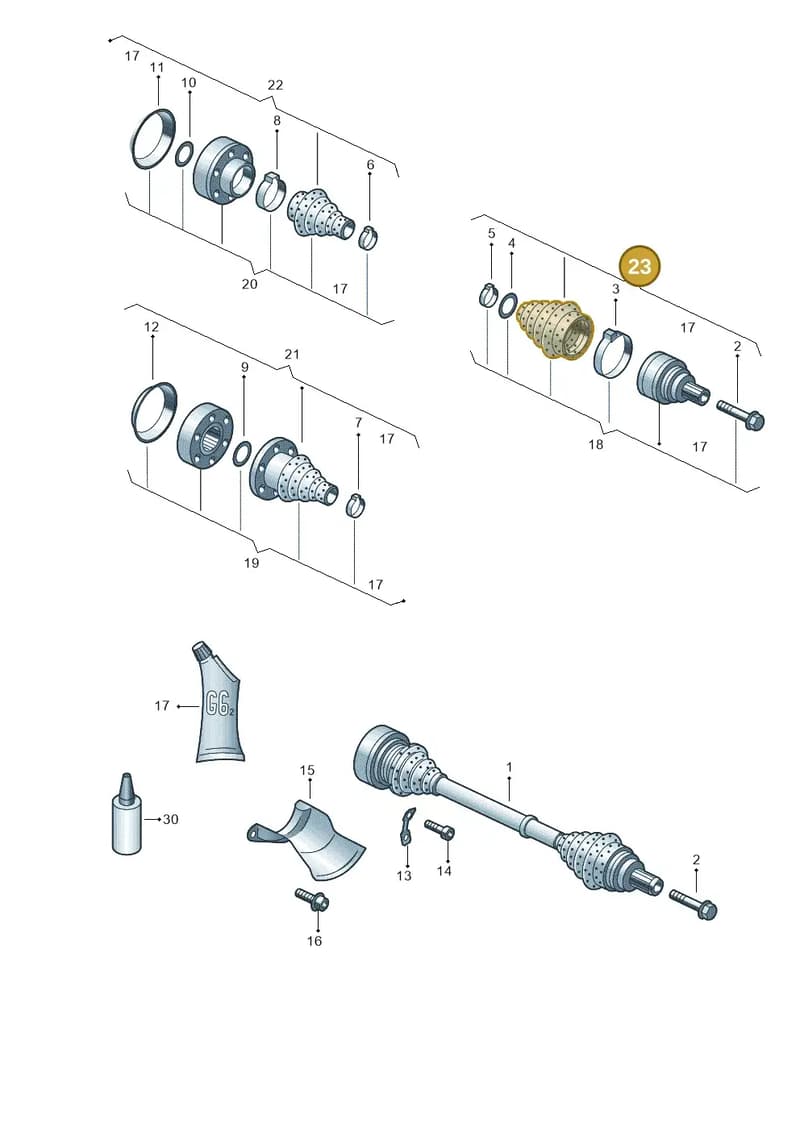 8R0598203B — Audi Q5 (2009-2018) diagram 249501100, position 23