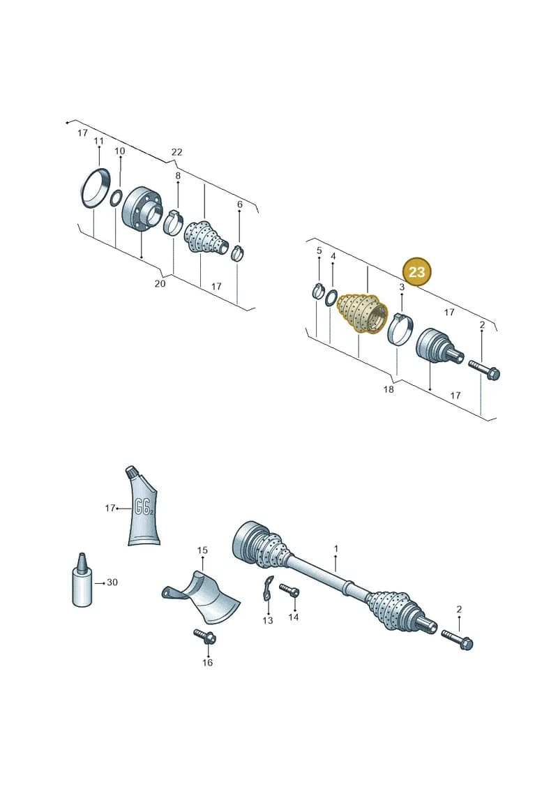 8R0598203B — Audi Q5 qu. 2.0 TDI (2008-2012) diagram 758501020, position 23