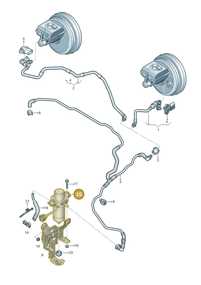 8R0614215 — Audi A8 (2013-2018) diagram 696611850, position 15