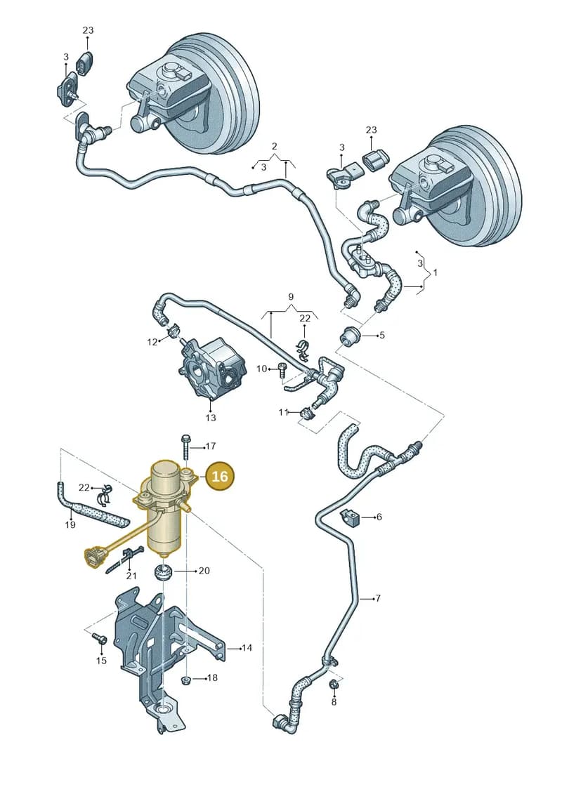 8R0614215 — Audi A8 (2013-2018) diagram 696611830, position 16