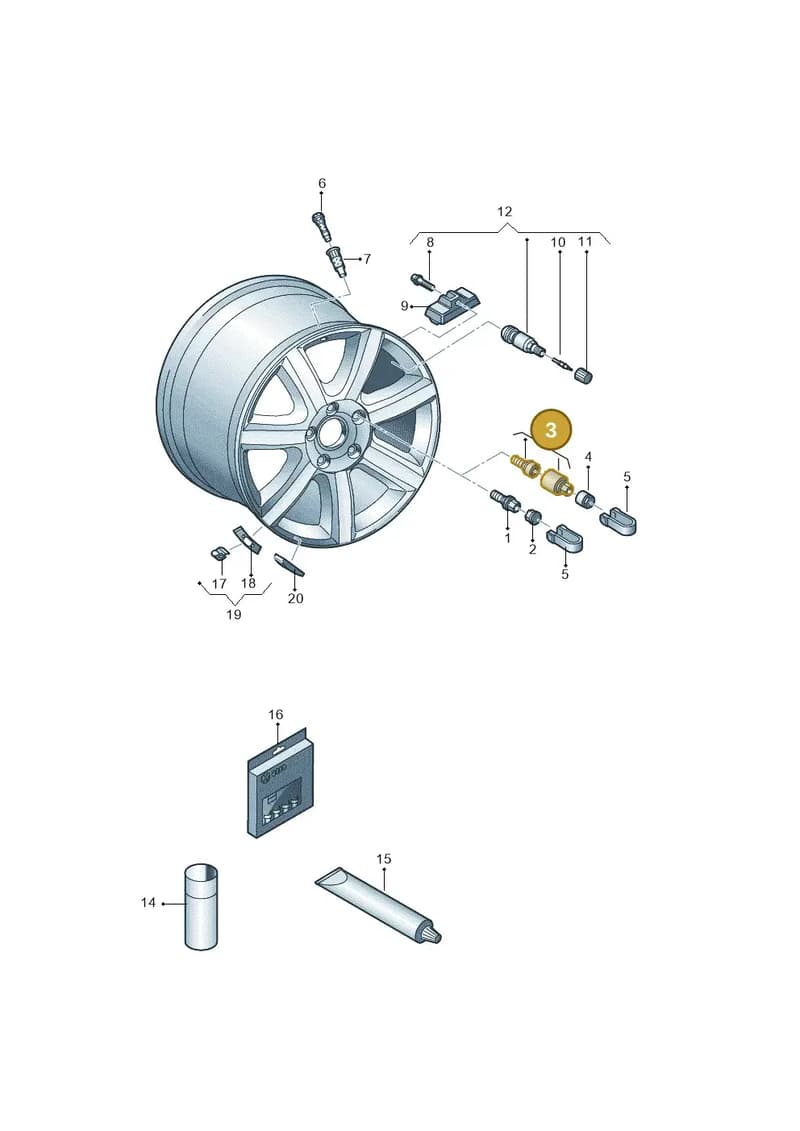 8R0698139802 — Audi A8 (2013-2018) diagram 618601200, position 3