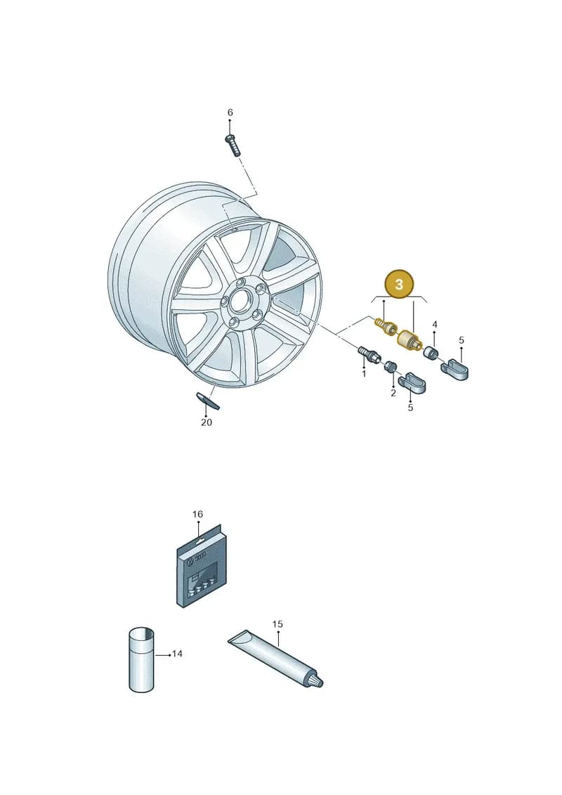 8R0698139802 — Audi Q3 quattro 2.0 (2016-2019) diagram 895601020, position 3