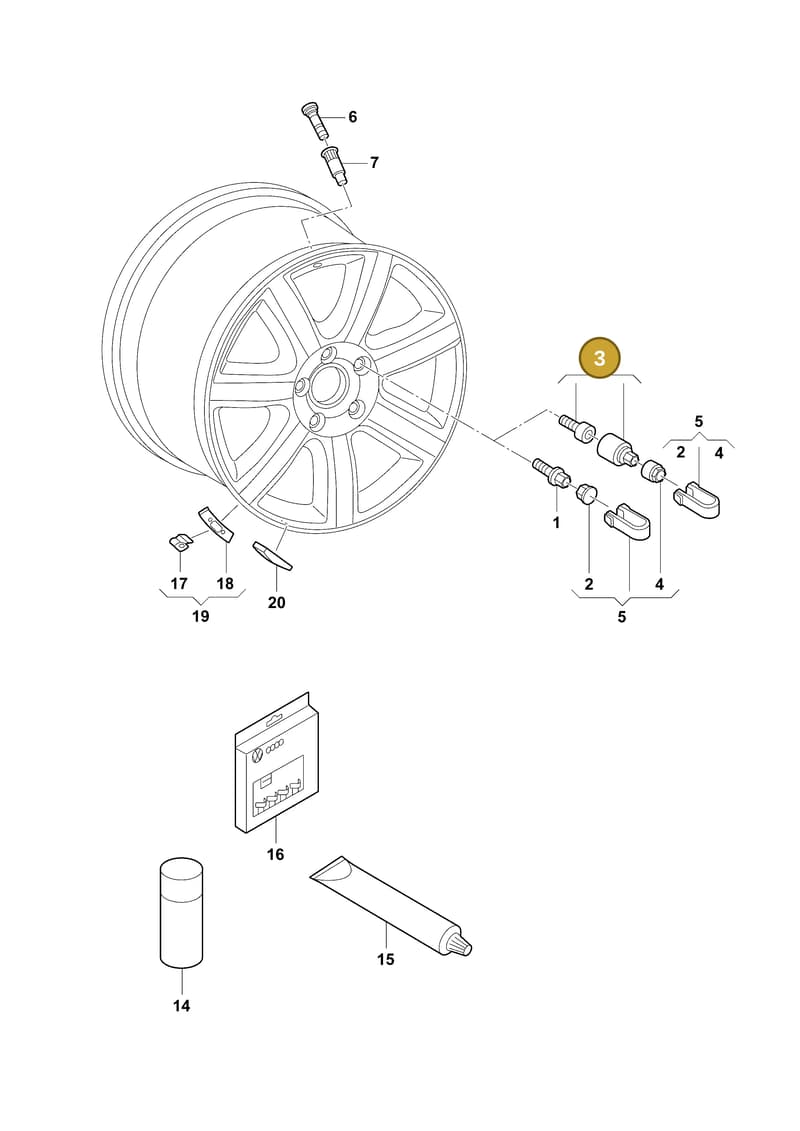 8R0698139809 — Audi Q5 qu. 2.0 (2018-) diagram 428601020, position 3