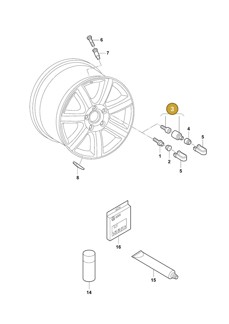 8R0698139815 — Audi E-tron (2020-2023) diagram 4kc601020, position 3