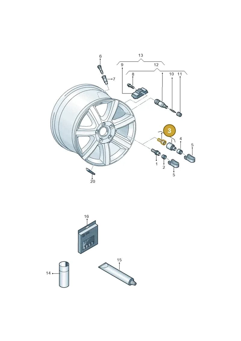 8R0698139815 — Audi Q6 e-tron (2023-) diagram 838601200, position 3