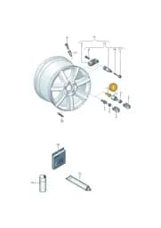 8R0698139818 Audi Wheel Bolt Anti-Theft with Adapter (Code Keys 818)