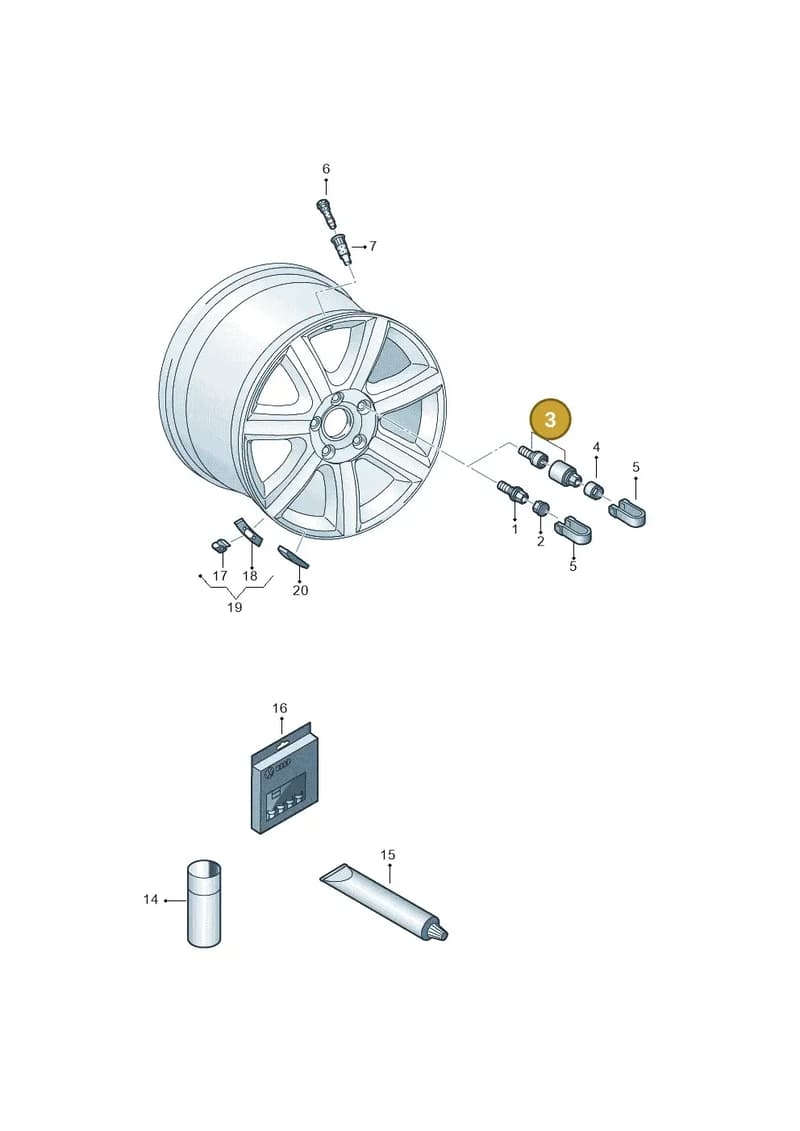 8R0698139819 — Audi Q3 quattro (2018-2019) diagram 745601200, position 3