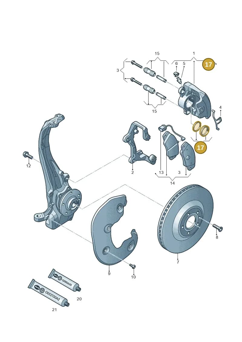 8R0698471C — Audi A7 Sportback (2014-2018) diagram 620615400, position 17