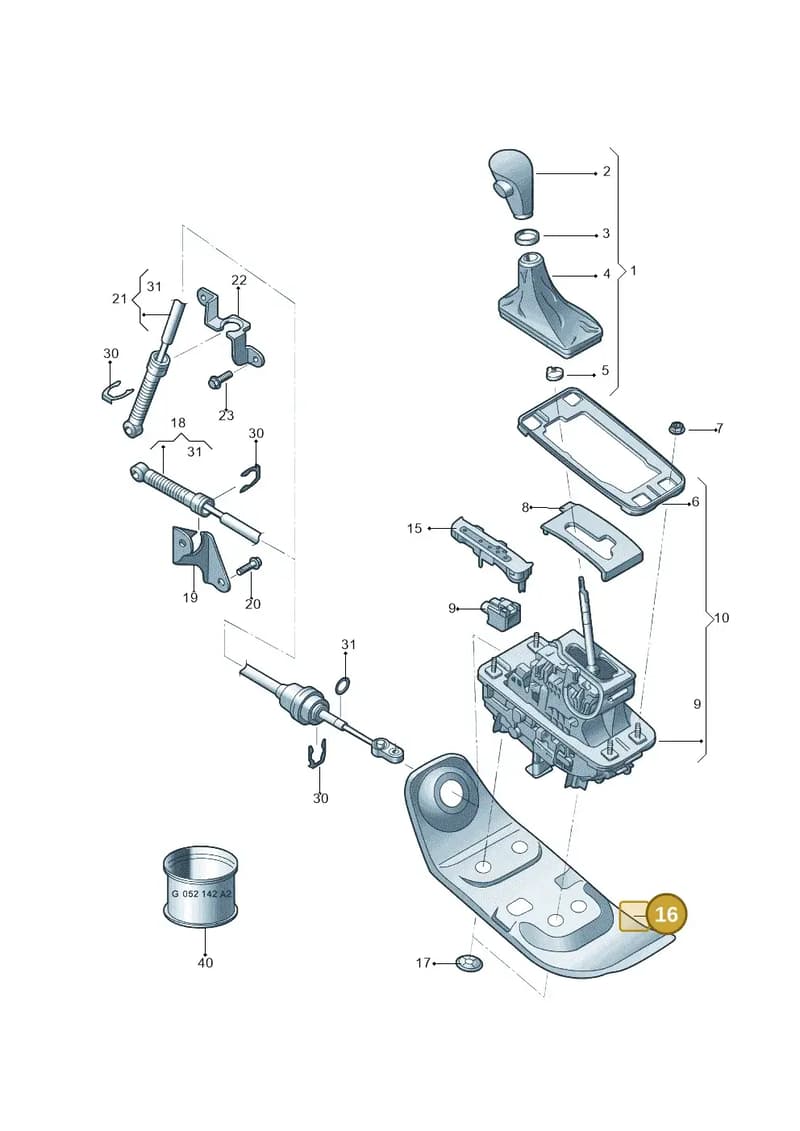8R0713077B — Audi Q5 (2009-2018) diagram 687713010, position 16