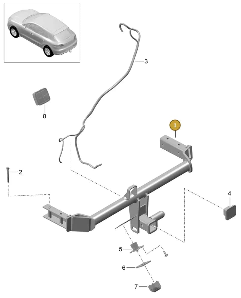 8R0800491A — Porsche Macan (2013-2018) diagram p44002000, position 1