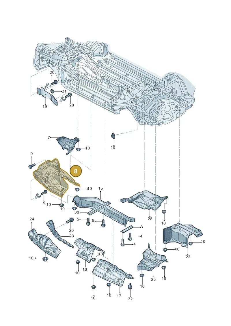 8R0803979M — Audi Q5 (2009-2018) diagram 687804000, position 8