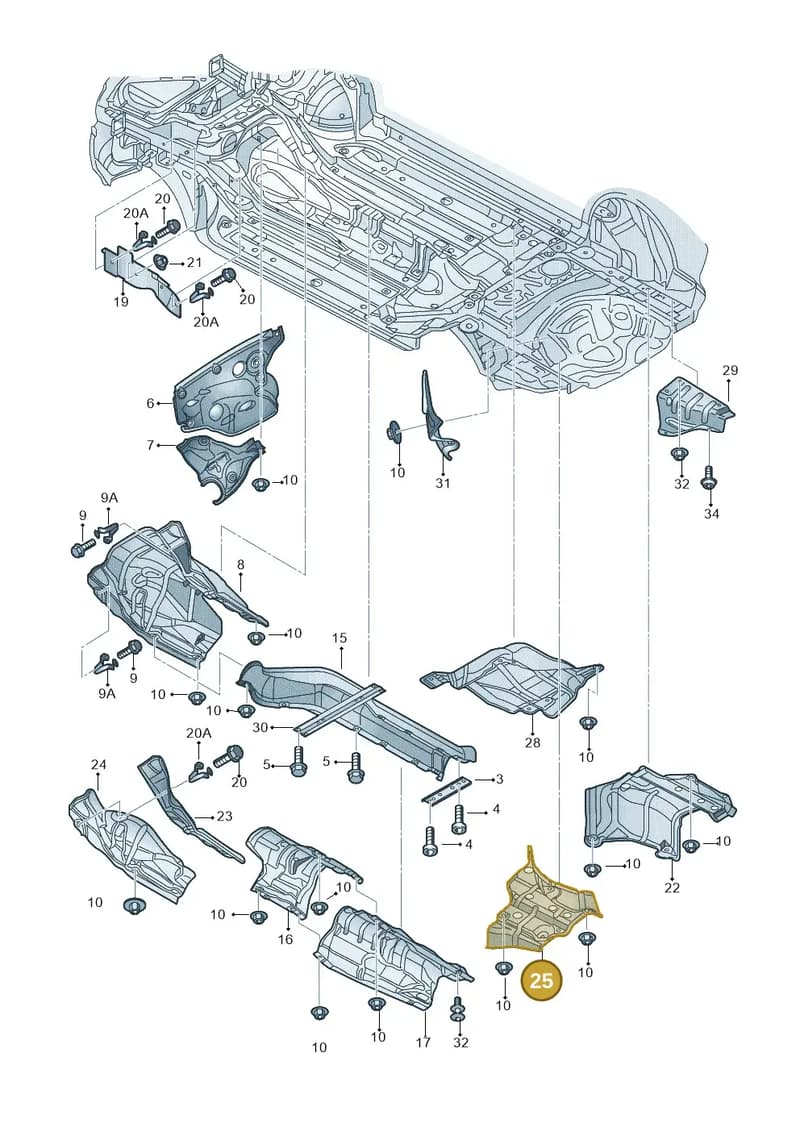 8R0804172D — Audi Q5 qu. 2.0 TDI (2012-2017) diagram 249804000, position 25