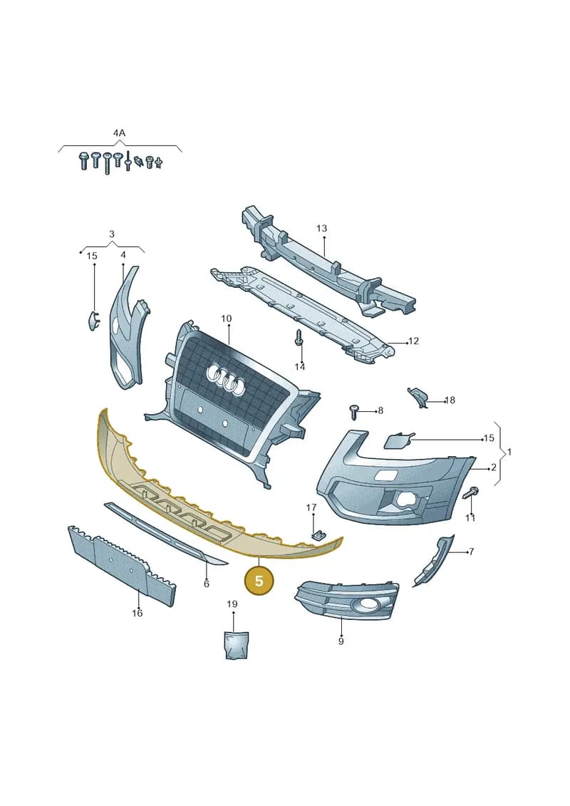 8R0807061G1QP — Audi Q5 (2009-2018) diagram 687807031, position 5