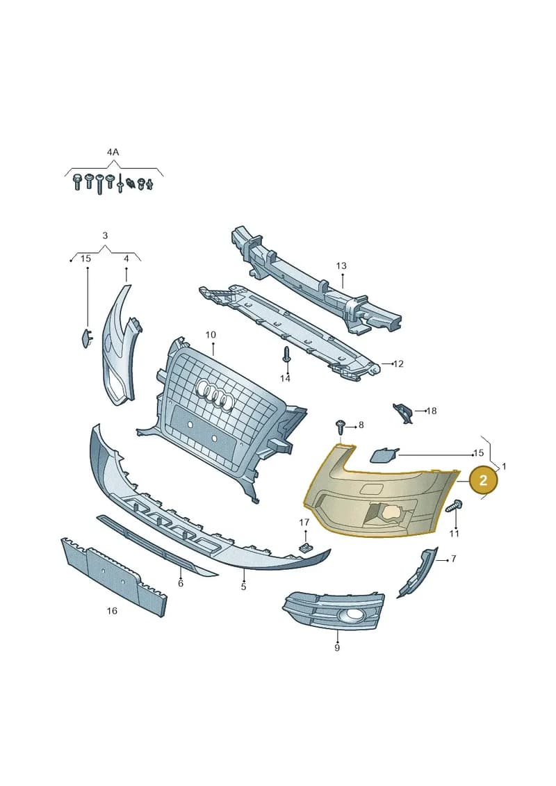 8R0807107HGRU — Audi Q5 qu. 2.0 TDI (2012-2017) diagram 647807300, position 2
