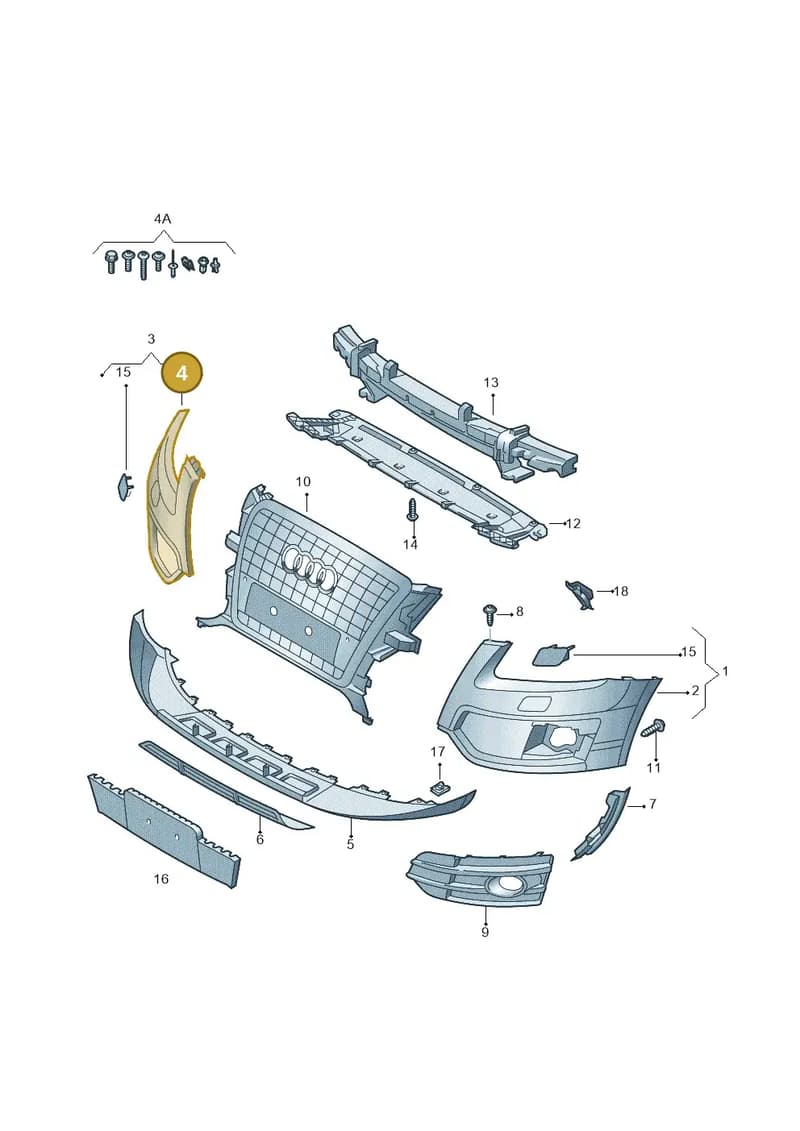 8R0807108JGRU — Audi Q5 qu. 2.0 TDI (2012-2017) diagram 647807300, position 4