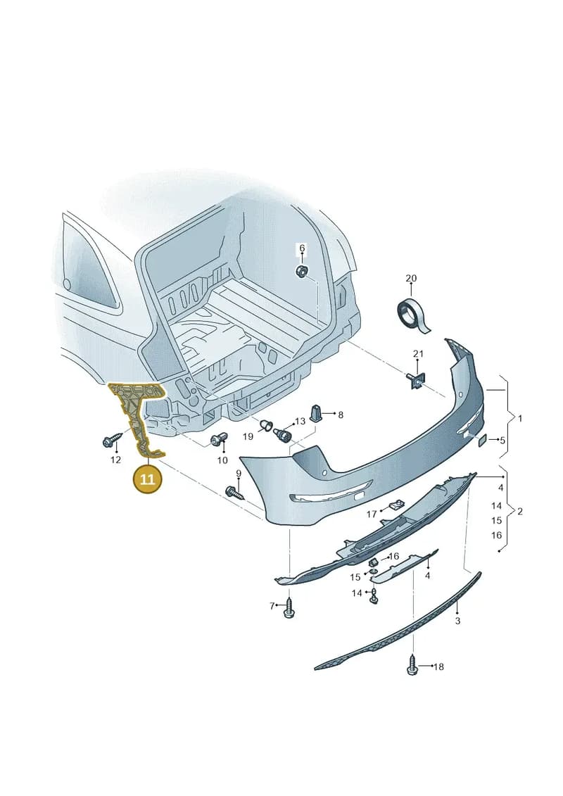 8R0807453C — Audi Q5 (2009-2018) diagram 647807700, position 11