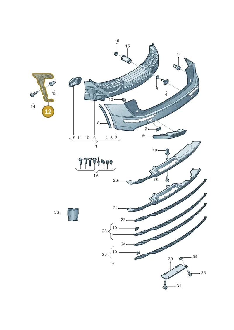 8R0807453C — Audi Q5 (2009-2018) diagram 687807075, position 12