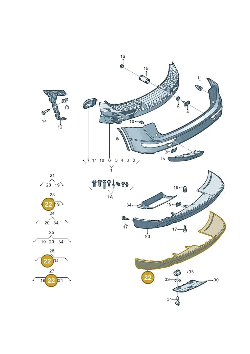 8R0807521AQ4U8 — Audi Q5 qu. 2.0 TDI (2012-2017) diagram 751807600, position 22