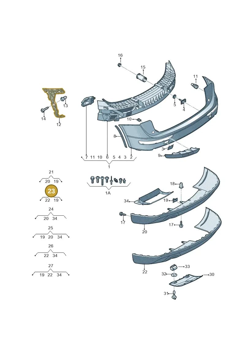8R0807521BCGRU — Audi Q5 qu. 2.0 TDI (2012-2017) diagram 751807600, position 23