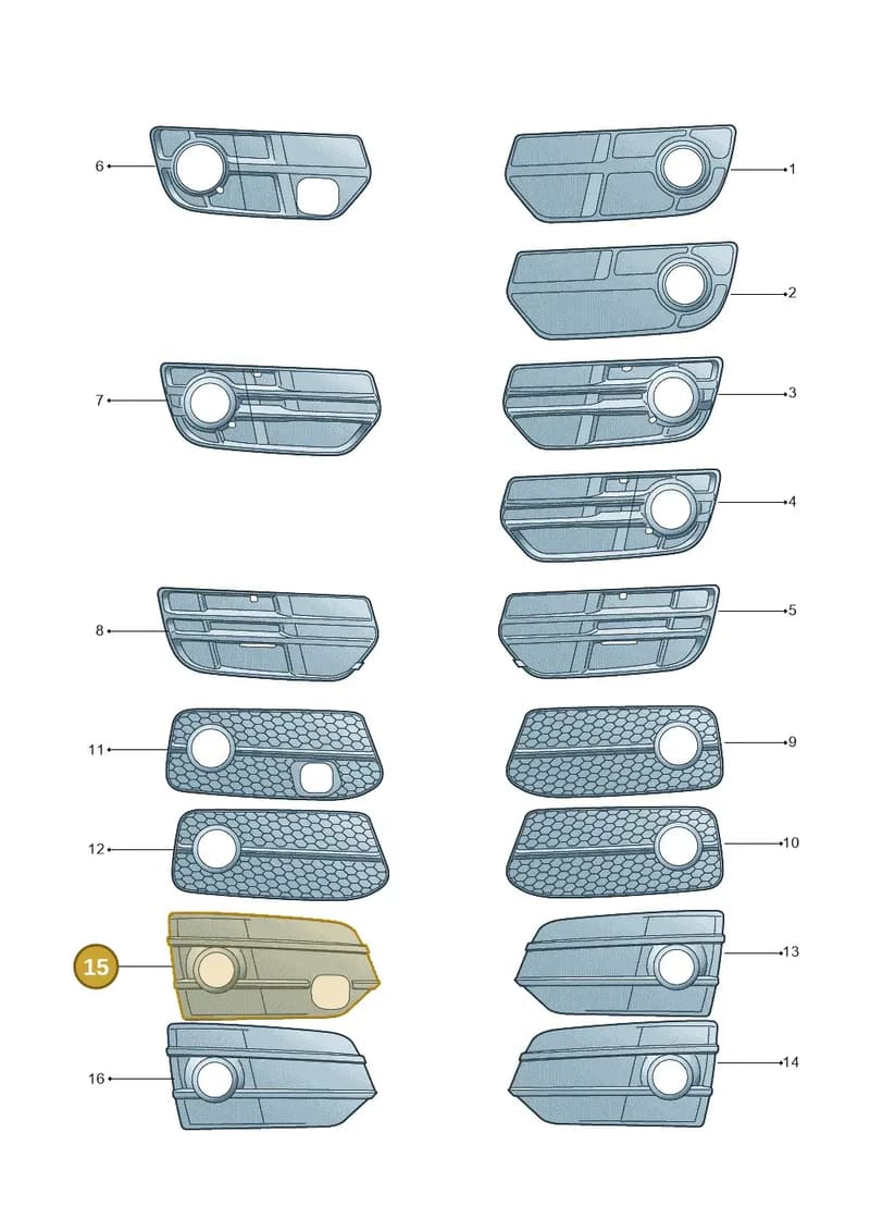 8R0807682H01C — Audi Q5 qu. 2.0 TDI (2008-2012) diagram 647807350, position 15