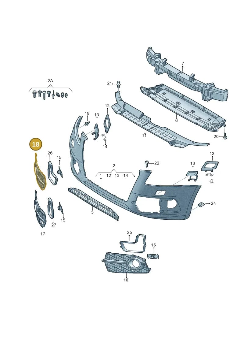 8R0807682MBJI — Audi Q5 qu. 2.0 TDI (2012-2017) diagram 751807150, position 18
