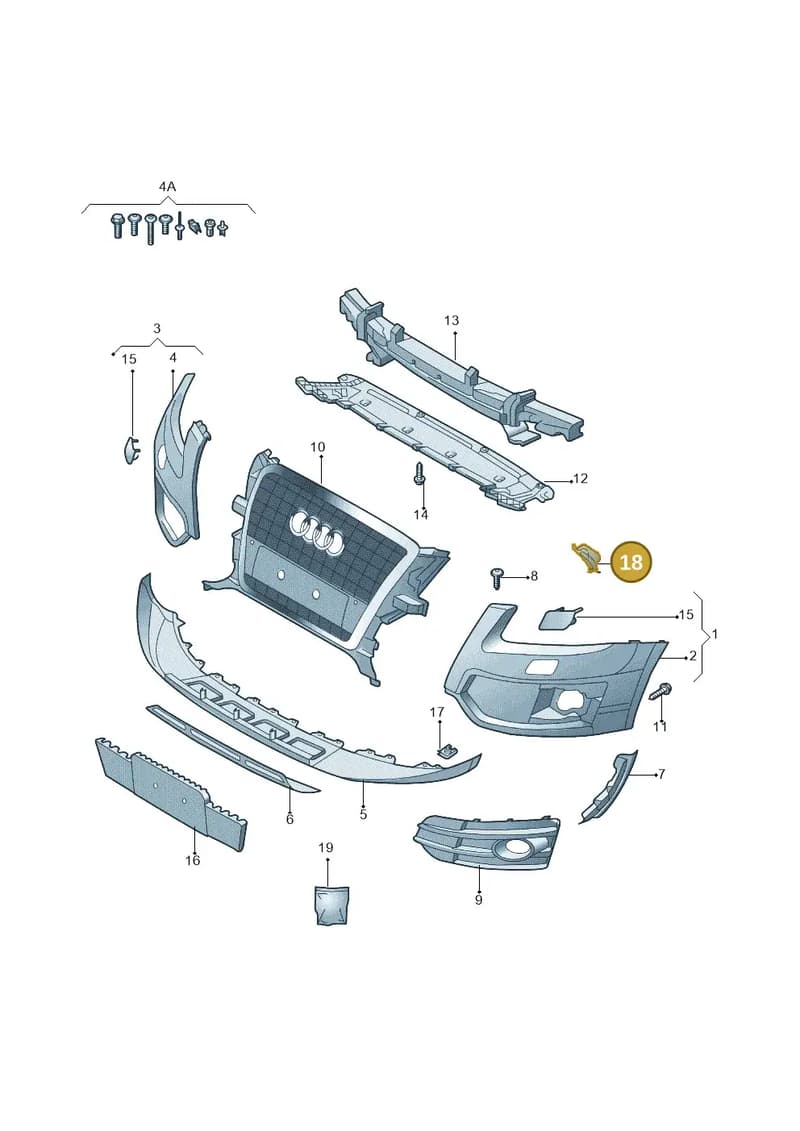 8R0807796 — Audi Q5 (2009-2018) diagram 687807031, position 18