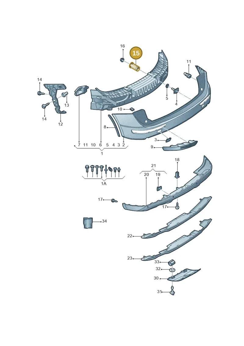 8R0807995A — Audi Q5 (2009-2018) diagram 687807085, position 15