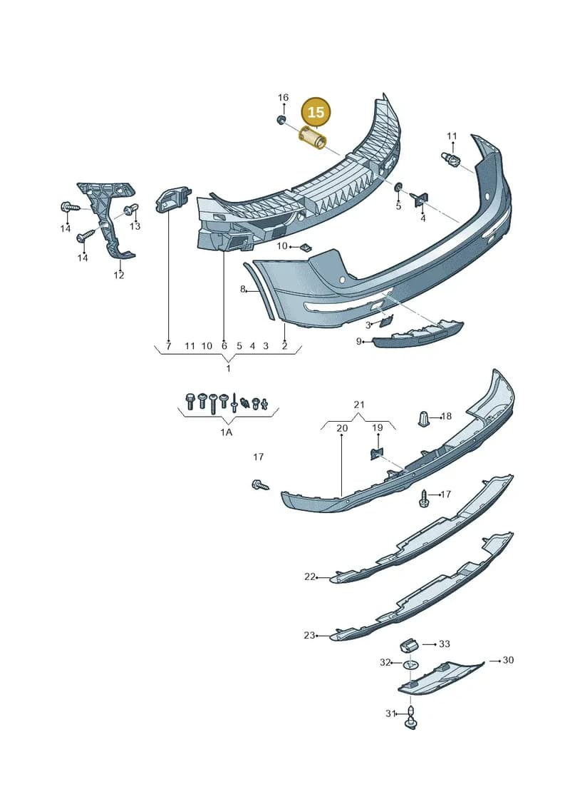 8R0807995A — Audi Q5 qu. 2.0 TDI (2012-2017) diagram 751807800, position 15