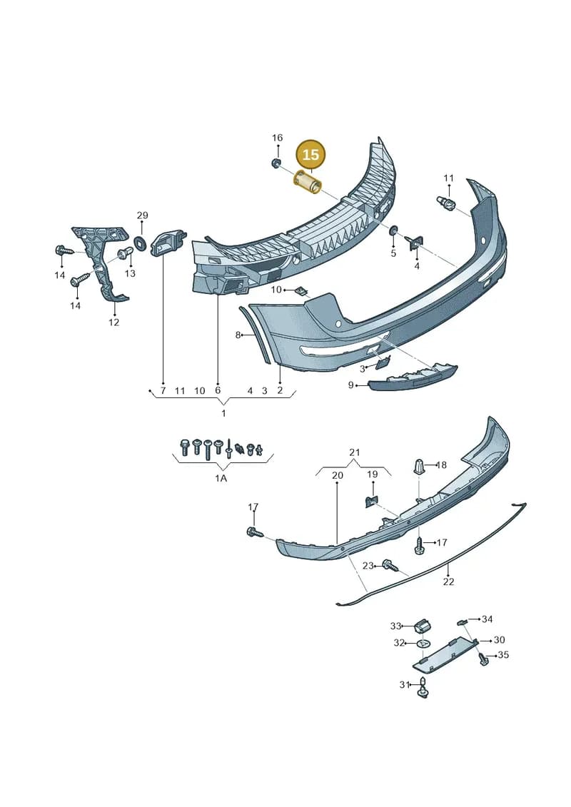 8R0807995A — Audi Q5 qu. 2.0 TDI (2012-2017) diagram 751807900, position 15