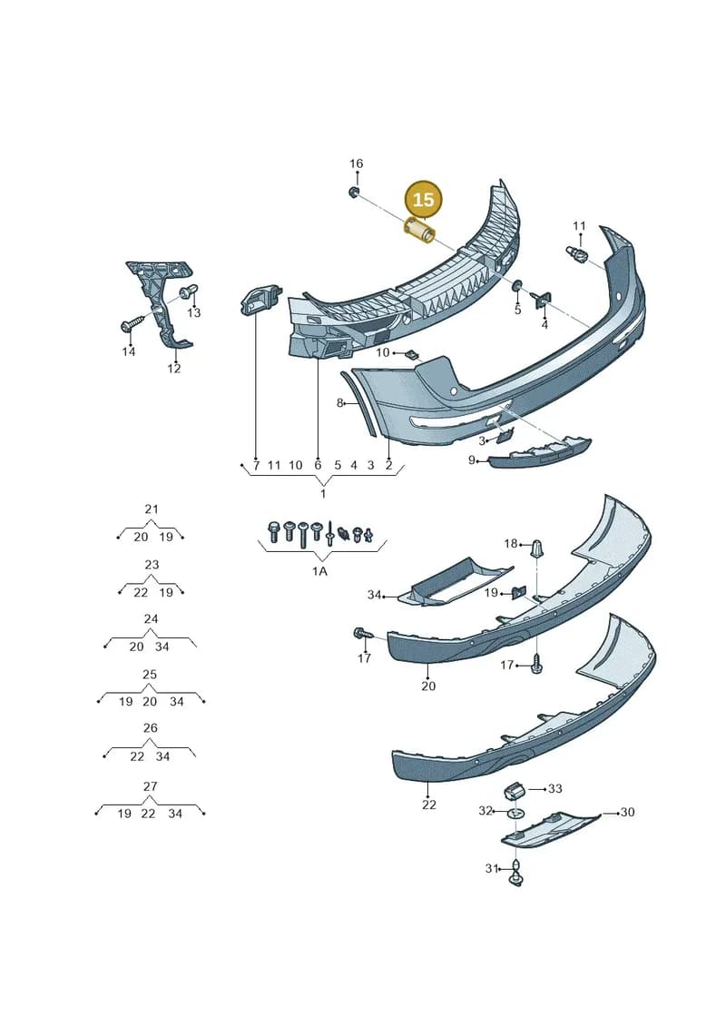 8R0807995A — Audi Q5 qu. 2.0 TDI (2012-2017) diagram 751807600, position 15