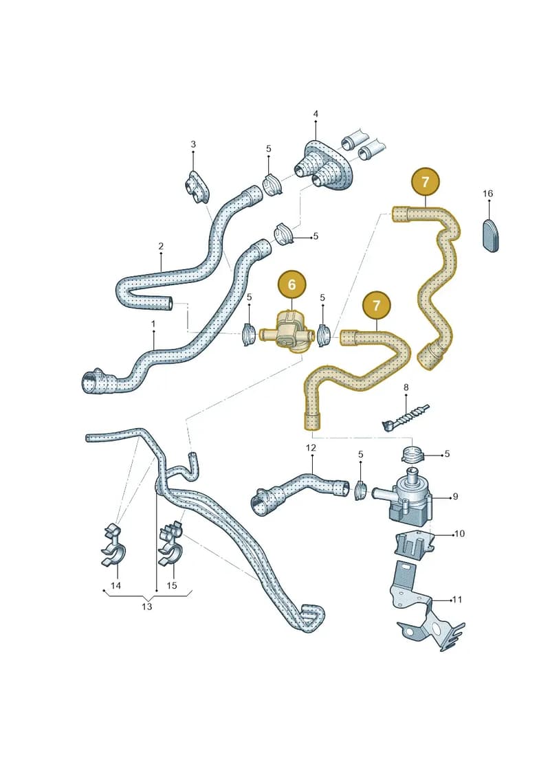 8R0819334AC — Audi Q5 (2009-2018) diagram 687819045, position 6+7