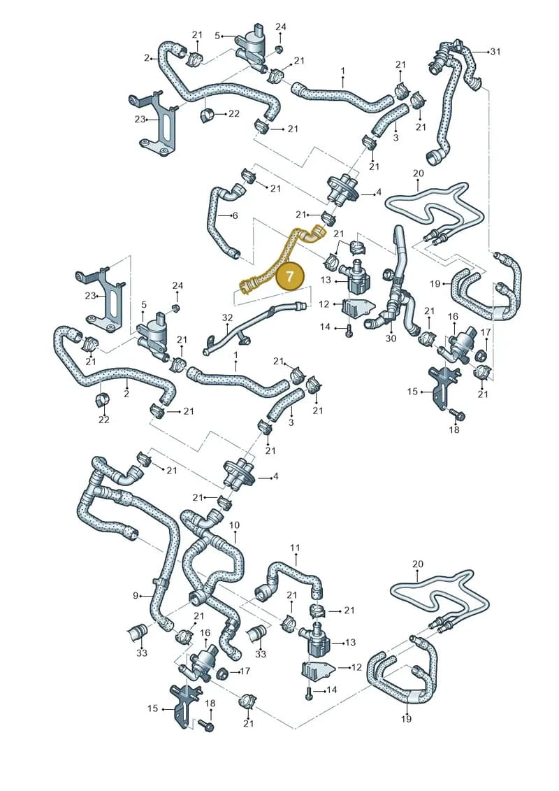 8R0819334AC — Audi Q5 qu. 2.0 TDI (2012-2017) diagram 751000040, position 7